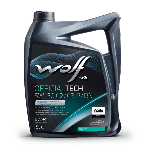 Олива моторна WOLF OFFICIALTECH 5W-30 C2/C3 P/RN 5л.